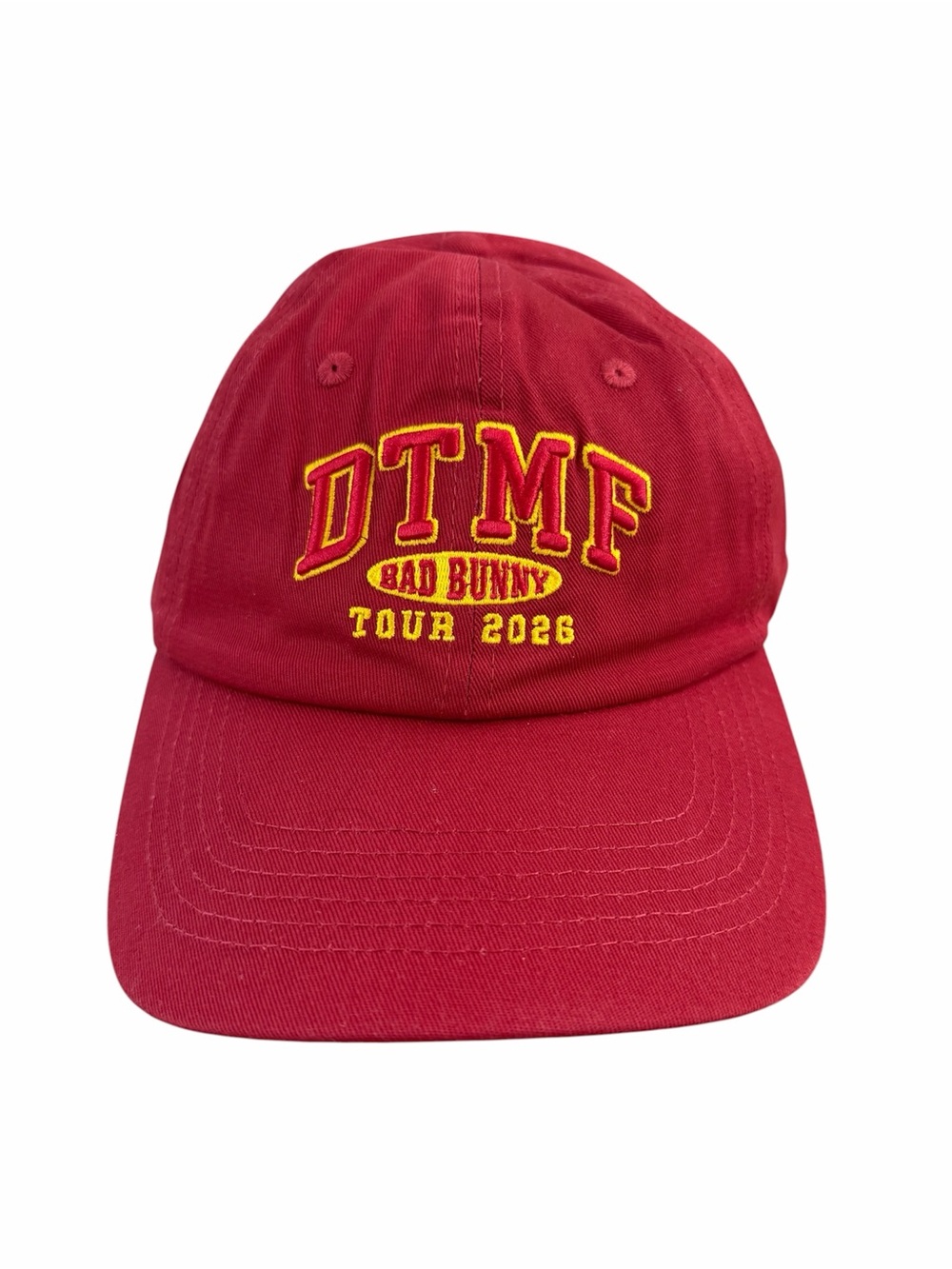 DTMF Tour 2026 Red Baseball Cap Original Bad Bunny merch